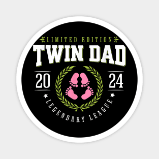 Twin Girls Dad Est 2024 Twin Dad To Be New Daddy Magnet